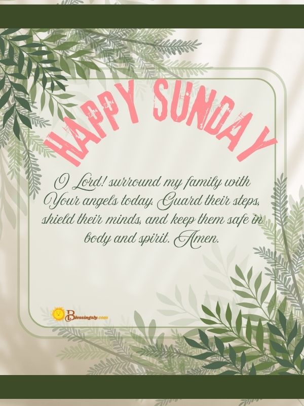 Sunday Prayer Blessing for Family and Friends