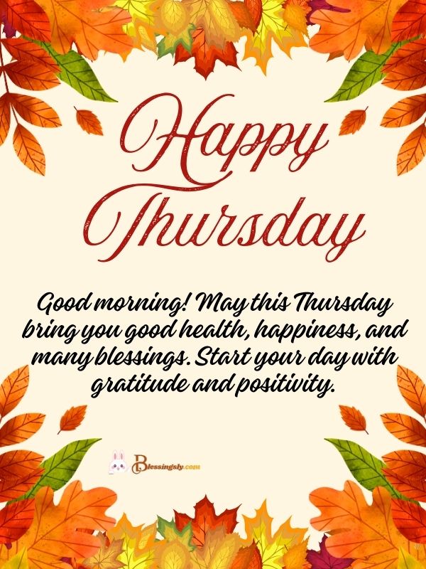 Good Morning Thursday Blessings