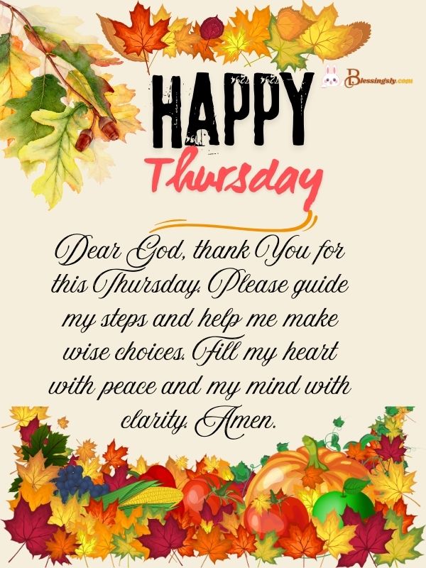 Thursday Blessings and Prayers
