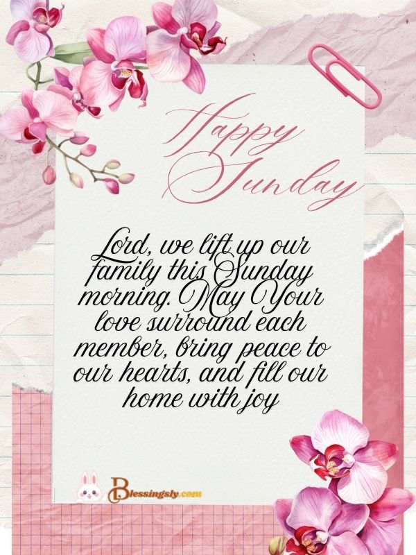 Sunday Morning Blessing Prayer​ For Family