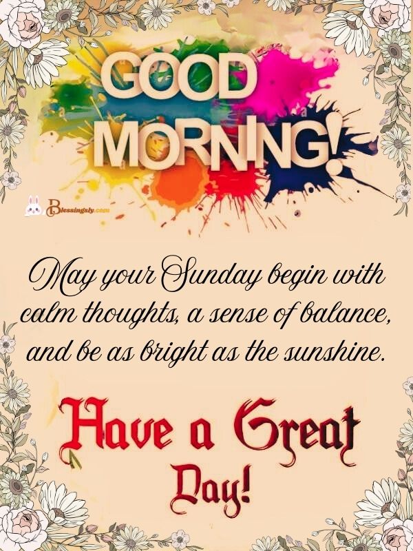 Sweet Good Morning Sunday Blessings and Prayers