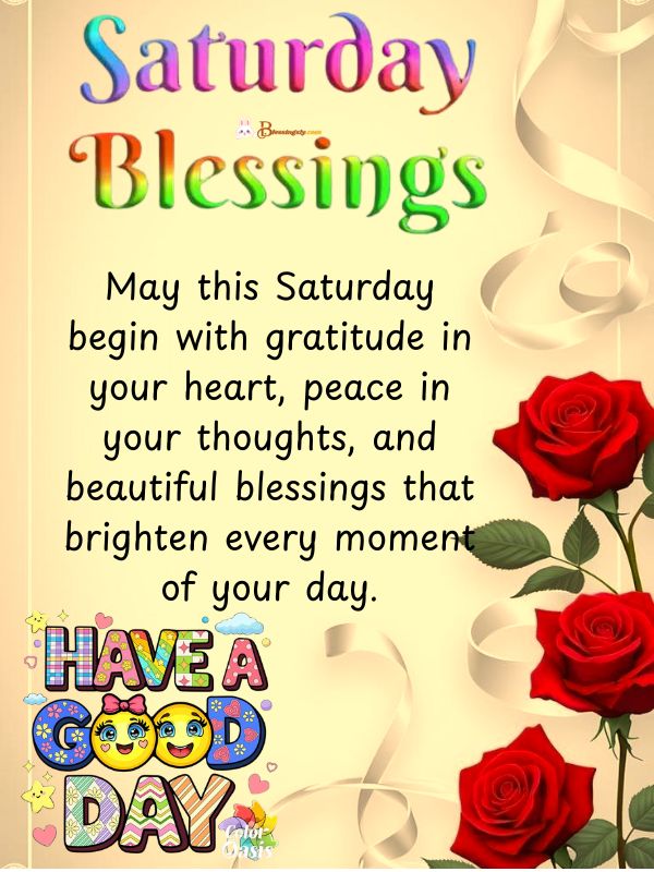 Good Morning Saturday Images And Blessings