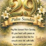 happy blessing palm sunday 2026 with palm branches and joyful prayers for Christians