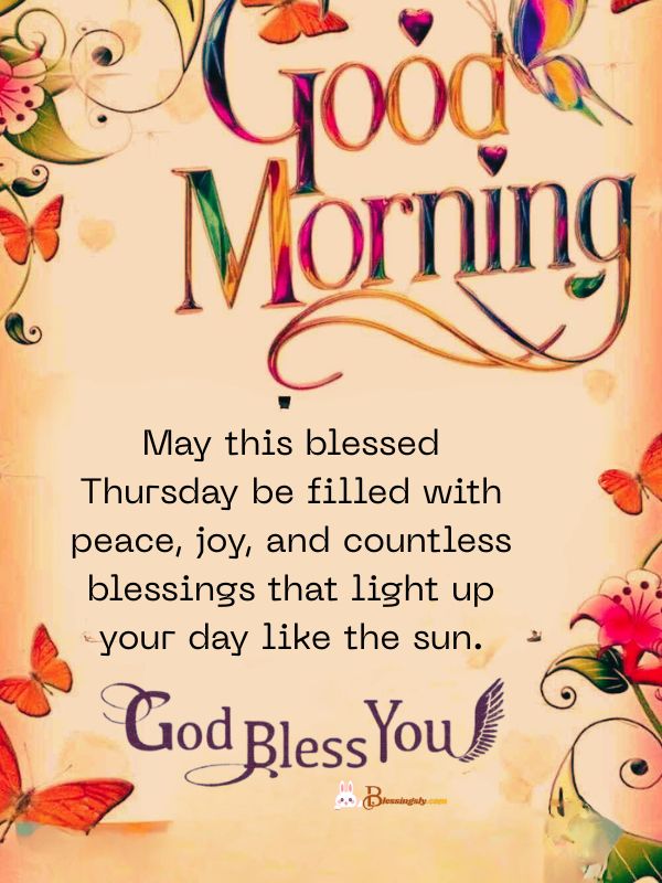 Blessed Thursday images with heartwarming blessings, positive quotes, and vibrant visuals to uplift your spirit and spread joy