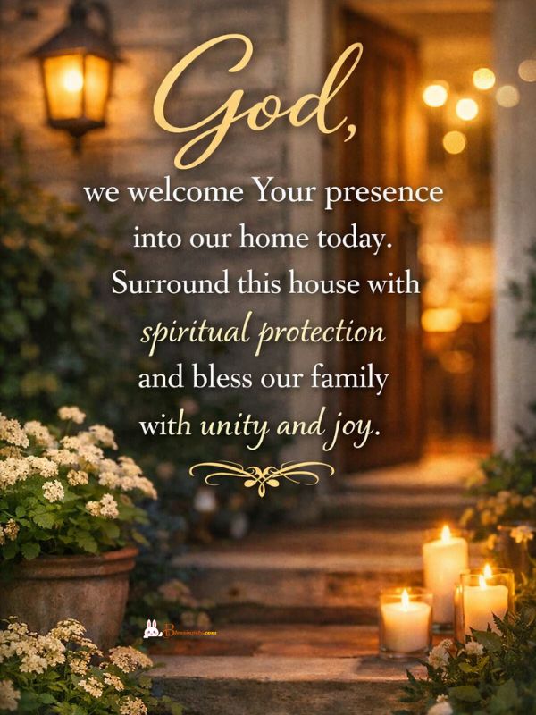 Prayer for house blessing and protection asking God to fill the home with peace, safety, love, and divine protection for the family.