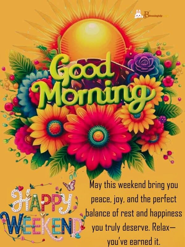 Weekend Saturday blessings with heartwarming quotes, peaceful moments, and relaxing nature scenes to start your day with positivity and joy.