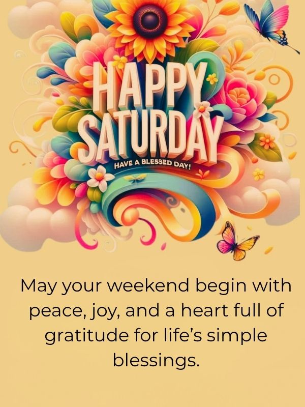 Elegant Happy Saturday images with beautiful design, calming colors, and inspirational messages to start your weekend with positivity and style.